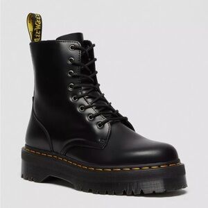 Dr. Martens Black Platform Combat Boots
